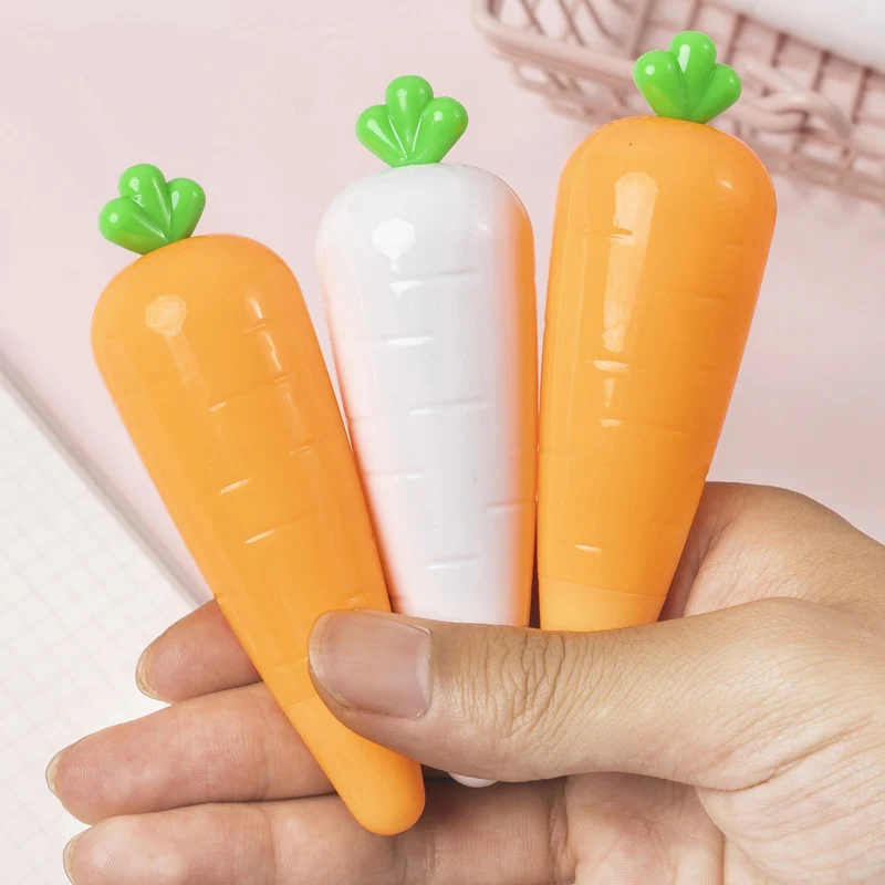 

Cute Cartoon Kawaii Carrot Style Correction Tape For Kid Gift School Supplies Materials Korean Stationery Novelty Wholesale Item