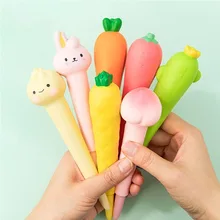 Stylo à effet anti pression, nouveau design de dessin animé, stylo à Gel pour fraises, lapin, Cactus, stylo à décompression créatif, papeterie Kawaii, 2022
