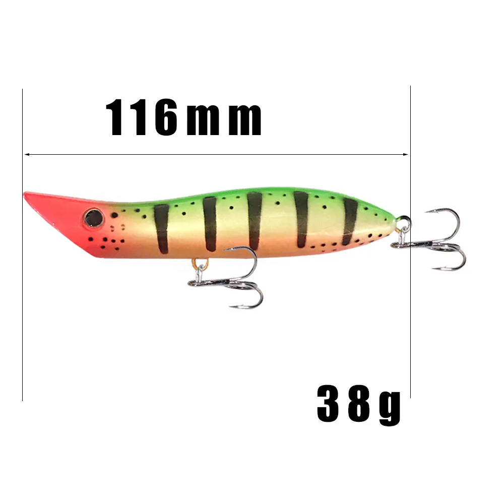 Жесткий Поппер крючок приманки 116 мм/38 г тонущий с крючками Trebke Swimbait жесткая приманка для ловли карпа тонущий рыболовный гольян
