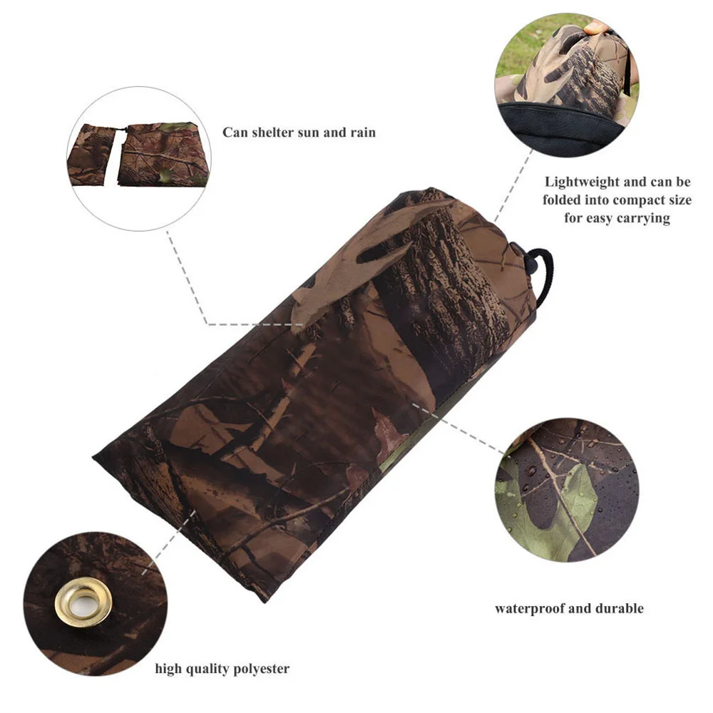 Waterproof Tactical Camouflage Tent Waterproof Cloth Sheet Canopy Awning Rain Cover Essential for Outdoor Hiking and Camping waterproof tarpaulin tarpaulin rain cover camping tent waterproof tarp camping canopy ultralight tarp