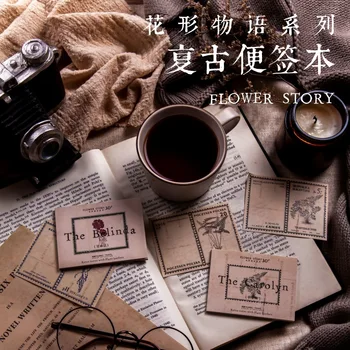 

30pcs/lot Memo Pads Sticky Notes Flower Story paper Junk Journal Scrapbooking Stickers Office School stationery