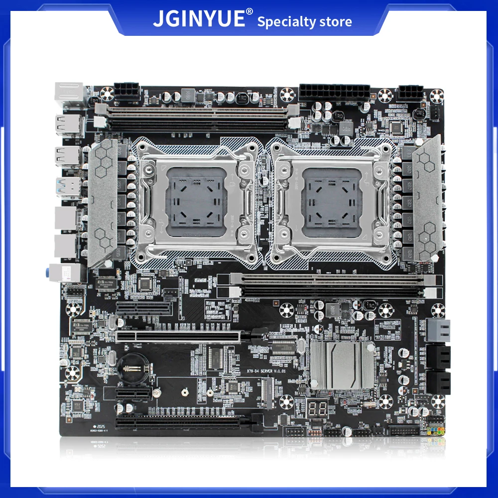 JGINYUE X79 Dual CPU Motherboard LGA 2011 For Intel i7 Xeon E5 V1&V2