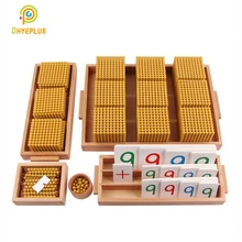 Montessori crianças brinquedo do bebê base decimal banco jogo conjunto montessori materiais para o sistema decimal prática matemática brinquedo brinquedos educativos