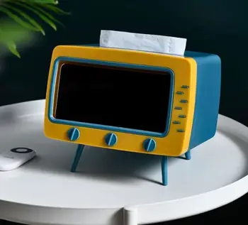 

Multifunctional Tissue Box Retro Tissue Container Creative Tv Shaped Paper Towel Storage Box Organizer Case