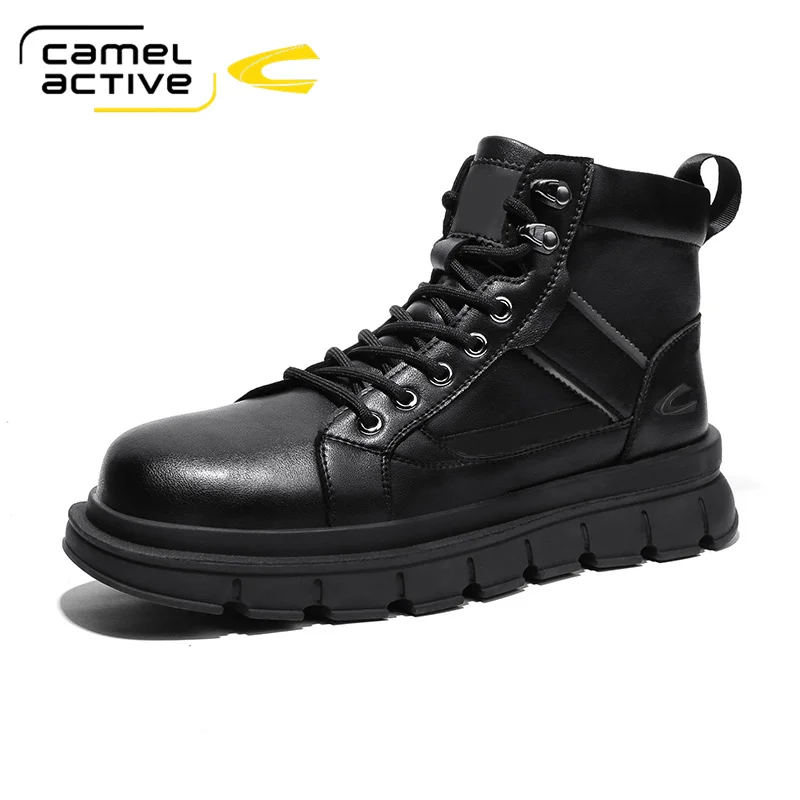 

Camel Active Autumn Boots Men Comfy Lace-up Leather Winter New Fashion Shoes Men Causal Boots Shoes High Quality Men Boots