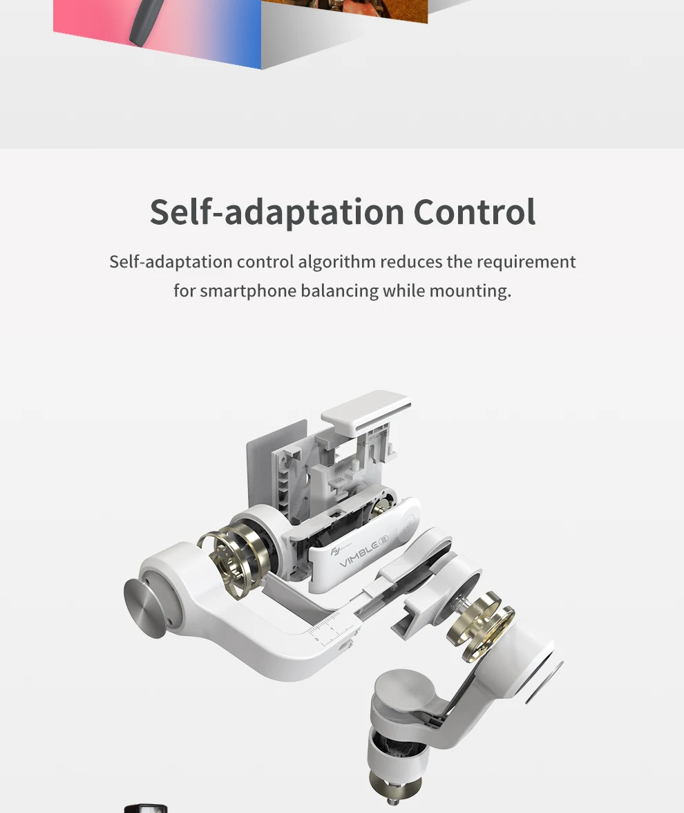 FeiyuTech Feiyu Vimble 2 смартфон карданный Ручной Стабилизатор для Кореи с 183 мм удлинительным полюсом для iPhone X 8 7 XIAOMI