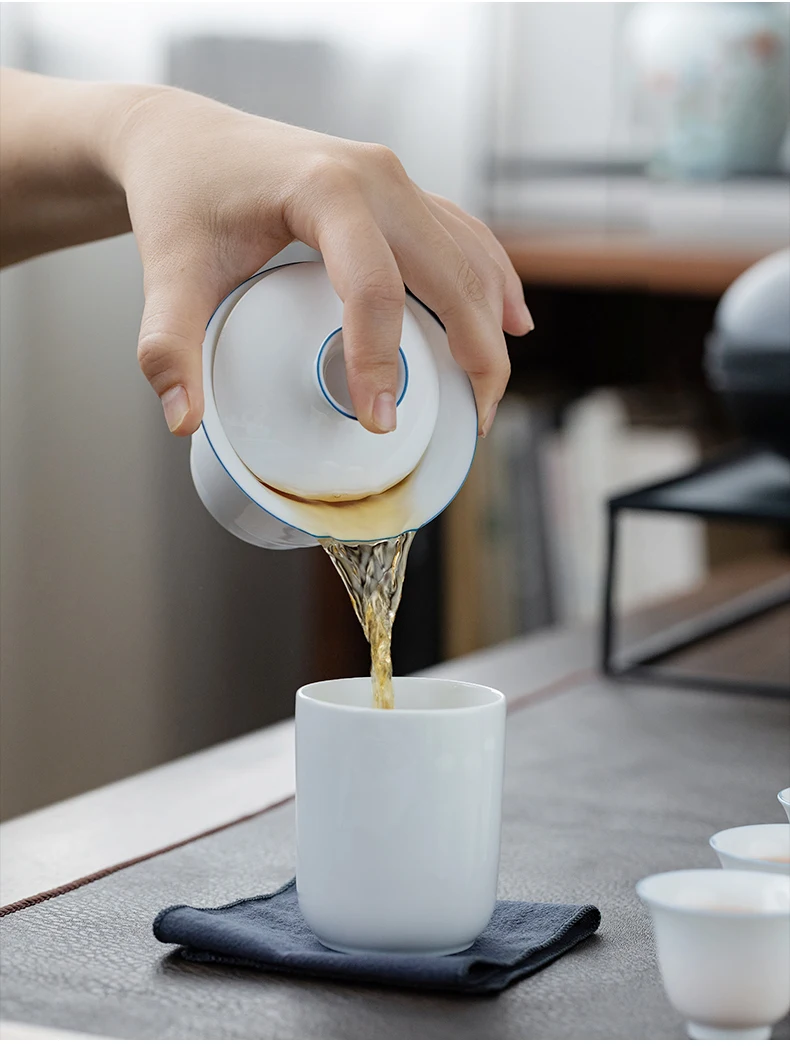 LUWU керамический гайвань с 2 чашками чайный сервиз портативный дорожный чайный сервиз Посуда для напитков