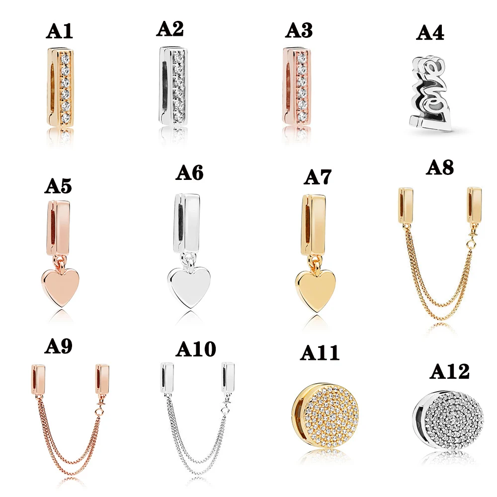 

Fashion 925 Silver Bangle Charms Beads Fit Original Reflexions Bracelet for Women Pan DIY Jewelry