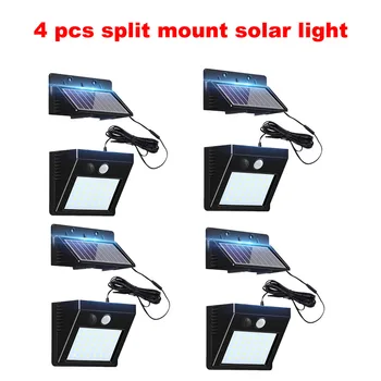 

2-4pcs Outdoor 30 LED Solar Light Motion 3 Modes Waterproof Garden Street yard night security solar Lamp wall+lamps flood-lights