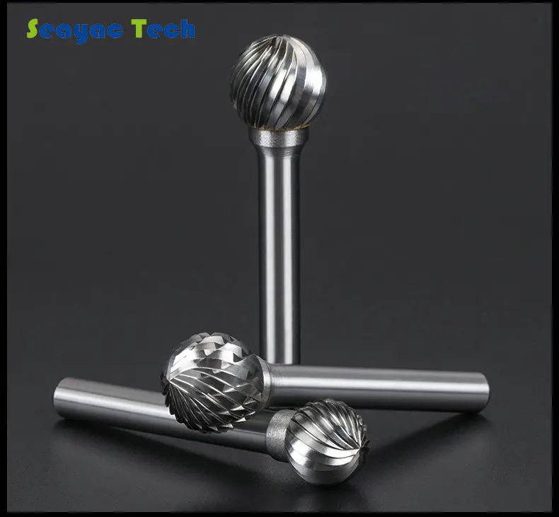 Grinding Head D-type double edge Slot Ball Head Milling Cutter Carbide Tungsten Steel for Wood and aluminium working