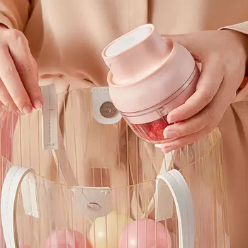

HOT Wireless Portable Electric Crusher 100/250ml Portable Electric Blender Multipurpose Mini USB Charging Vegetables Cup TI99