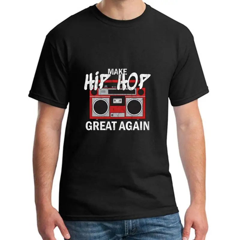 

Custom Make Hip Hop Great Again Ghetto Blaster t shirt s-5xl 100% cotton Humor Knitted homme tee t shirts O Neck Tee tops
