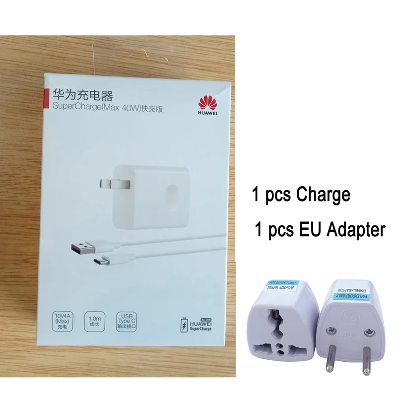 Charge n EU Adapter huawei P30 Pro зарядное устройство 40 Вт 10 В/4A SuperCharge адаптер быстрой зарядки 5A Usb type C кабель для mate 20 10 pro Honor Magic 2 - Цвет: Charge n EU Adapter