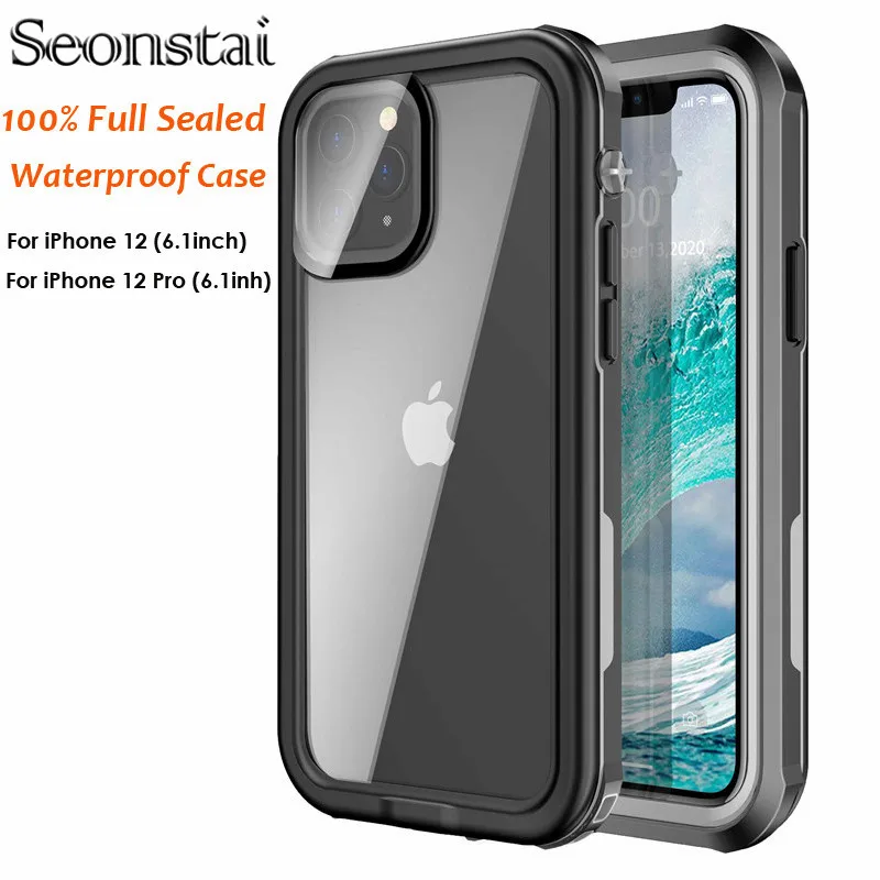 Ip68 Waterproof Phone Case For Iphone 12 Pro Max Underwater Clear Snowproof Shell For Apple 12 Mini 12pro Shockproof Cover Phone Case Covers Aliexpress
