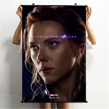 

Avengers: Endgame Poster Black Widow Iron Man Movies Around Hang Picture Action Figure Chemical Fabric Spool Painting X4530