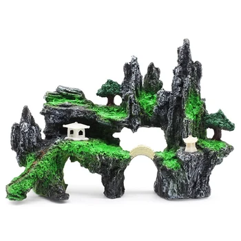 

1 Piece Resin Rockery Stone Fish Tank Landscaping Aquarium Decoration Rockery Mountain Hiding Cave Pet Supplies