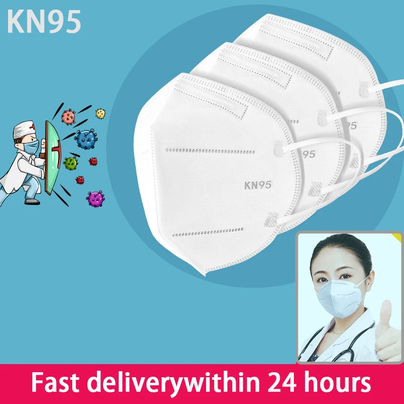 

Fast Delivery Hot Sale KN95 Dustproof Anti-fog And Breathable Face Masks N95 Mask 95% Filtration Features as KF94 FFP2