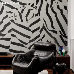 MASAR Творческий Зебра полосы переплетенные Фреска для дивана, телевизора прикроватные картины маслом на холсте обои водонепроницаемые