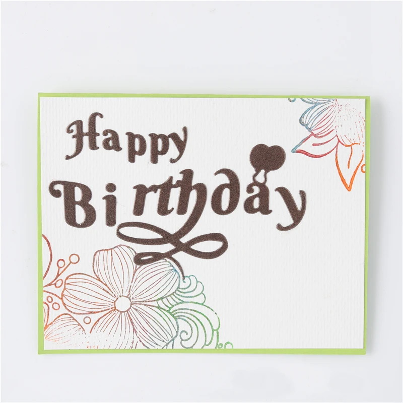 

InLoveArts Word Dies Happy Birthday Metal Cutting Dies Scrapbooking New Craft Dies Embossing Stencil Card Making Decor