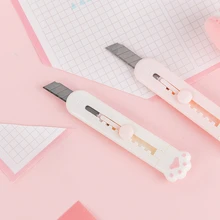 Couteau utilitaire en forme de griffe de chat mignon, coupeur d'art, fournitures d'art pour étudiants, outils de bricolage, papeterie créative fournitures scolaires