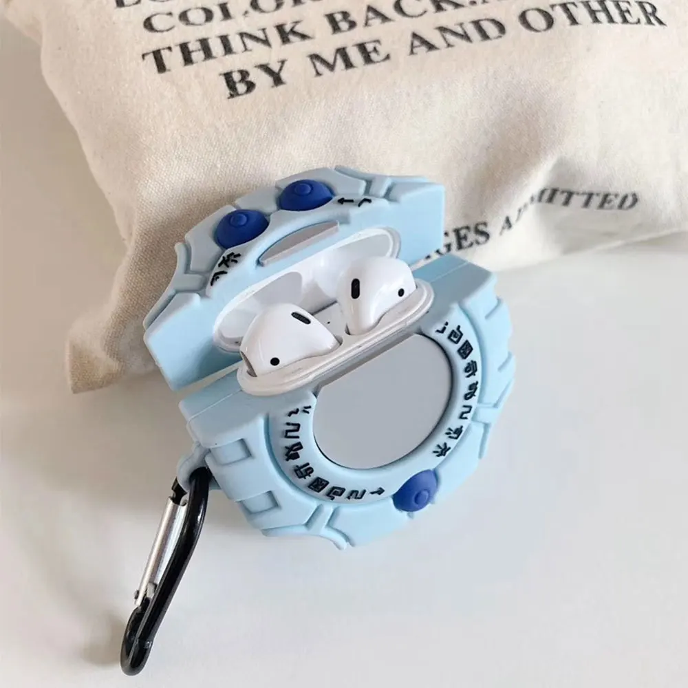 3D Милые Digimon Monster Digivice корпусы гарнитурные для Apple Airpods 1/2 силиконовый защитный чехол для наушников