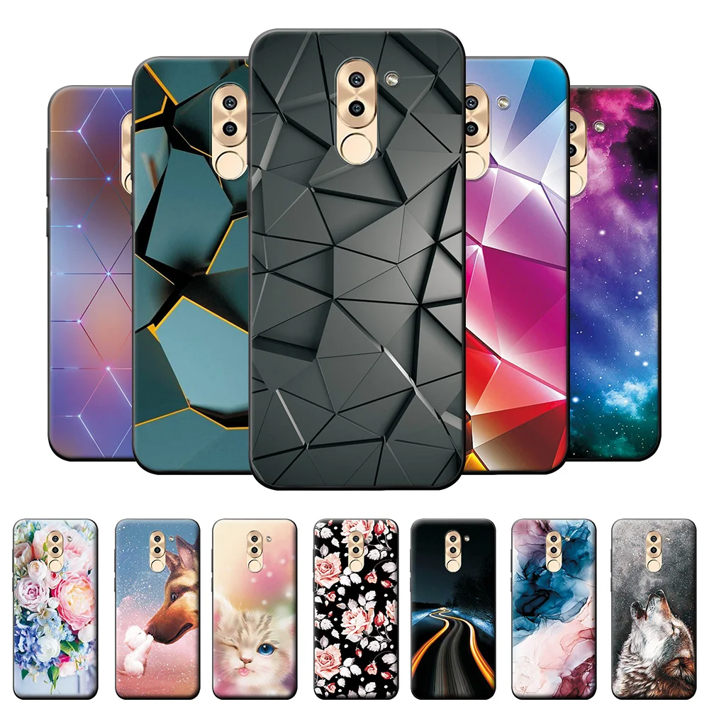 Caso de Honor 6X funda para Huawei Honor 6X protectora del teléfono del caso en Honor de 6X 6 X a prueba de golpes contraportada TPU de silicona 5,5