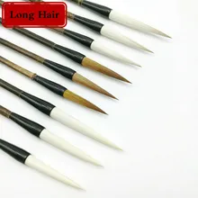 3 шт. китайская кисть для каллиграфии Волчья шерсть ручка-кисть для каллиграфии для рисования каллиграфии ручная роспись длинные волосы Tinta China