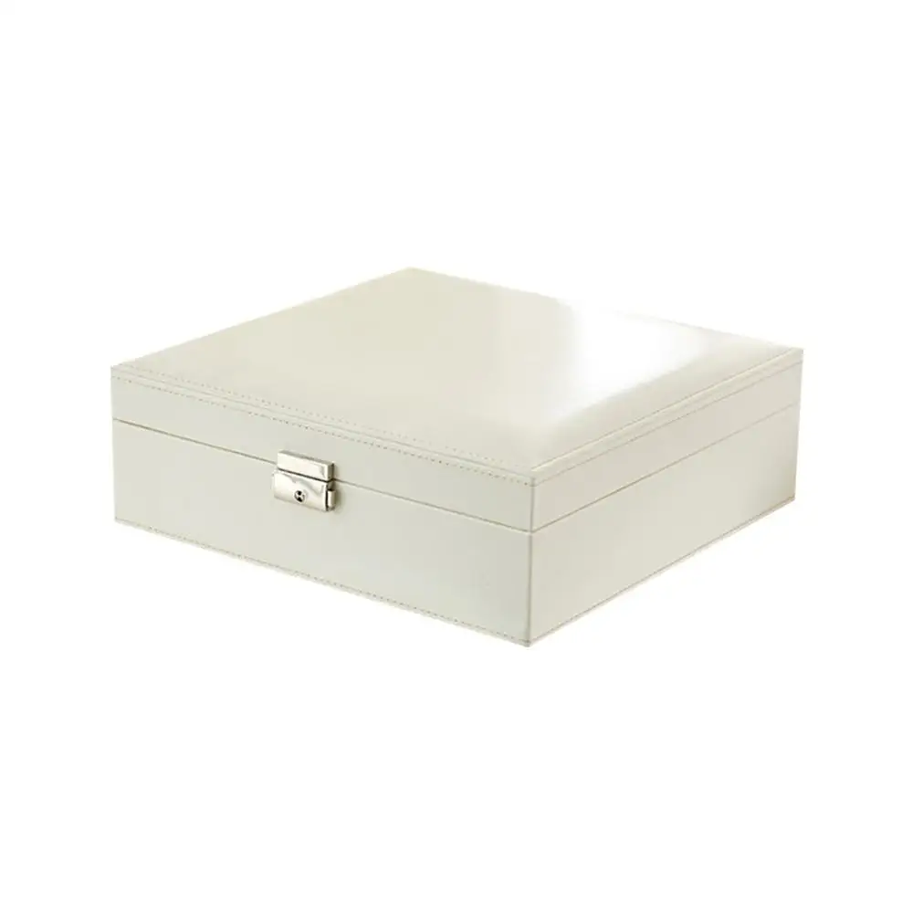 

New Two-Layer Cotton Jewellery Organizer Ring Bracelet Gift Box Cosmetic Mirror Storage Box Display Storage Box SWWQ