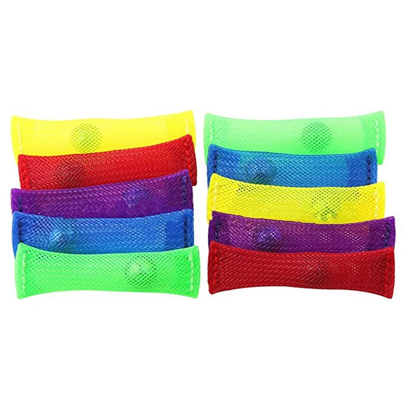 Sensory Toys Marbles Ball Autism ADHD Anxiety Therapy Toys EDC Stress Relief Hand Fidget Braided Mesh Easy Bend With Marble