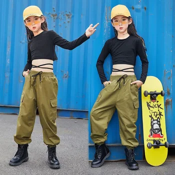 

Fashion Girls Jazz Dance Costumes Hiphop Performance Clothing Kids Street Dance Stage Rave Outfit Practice Dancing Wear DF1638