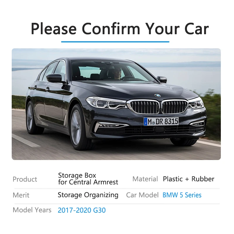 Для BMW 5 серия G30 520 530 540 520d 525d 540d G31 M5 м Мощность подлокотник ящик для хранения автомобиля организатор аксессуары ванной комнаты