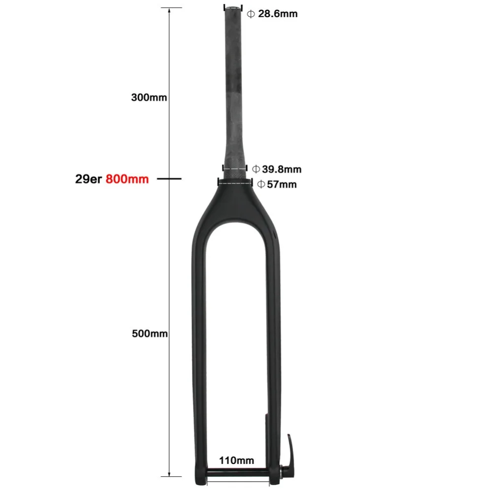 Spcycle 29er полностью углеродная вилка MTB 110*15 мм Boost для горного велосипеда углеродная жесткая вилка 1-1/" коническая углеродная вилка для велосипеда 160 мм ротор