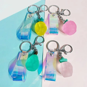 

Women Key Chains Cute Fruit Key Chain Purse Pendant Bag Charm for Keys Ring Creative Gift Women Trinket Bag Accessories