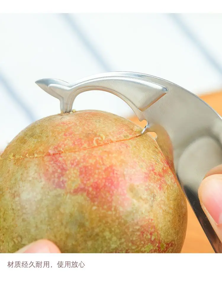 304 Stainless Steel Whale-Shaped Passion Fruit Open Skin Maker Dragon Fruit Spoon Household Opening Tools Fruit Splitter