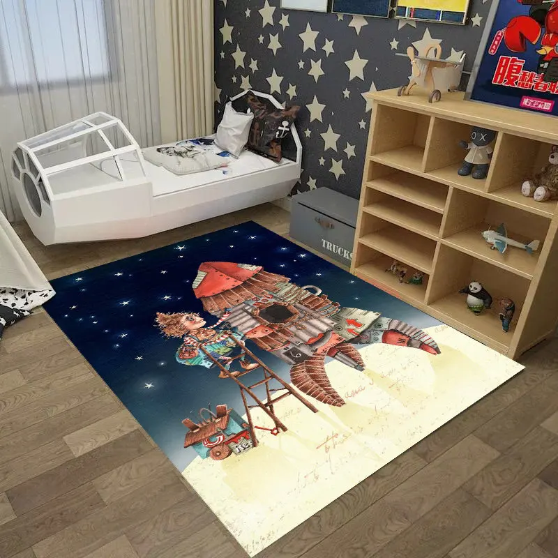 Night sky Милый коврик для ванной комнаты с принтом, детский коврик для ползания, качество коврика, большой размер, китайский коврик для ванной, коврик для пола, диван-ковер, легкая стирка коврики - Цвет: Night sky