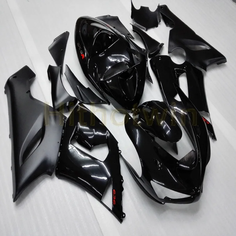 Капот мотоцикла на заказ для ZX-6R 2005-2006 моторные Обтекатели литьевой формы черный - Цвет: C