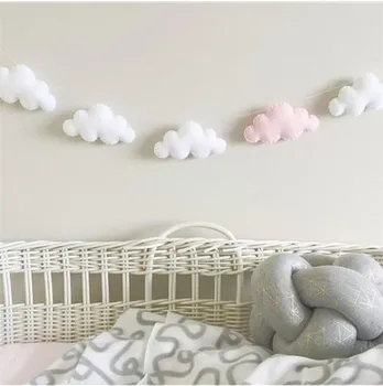 

INS Nordic Coloful Cloud Decor Baby Room Decoration Wall Hanging Bedding Bumpers Kids Party Kids Girls Room Decor