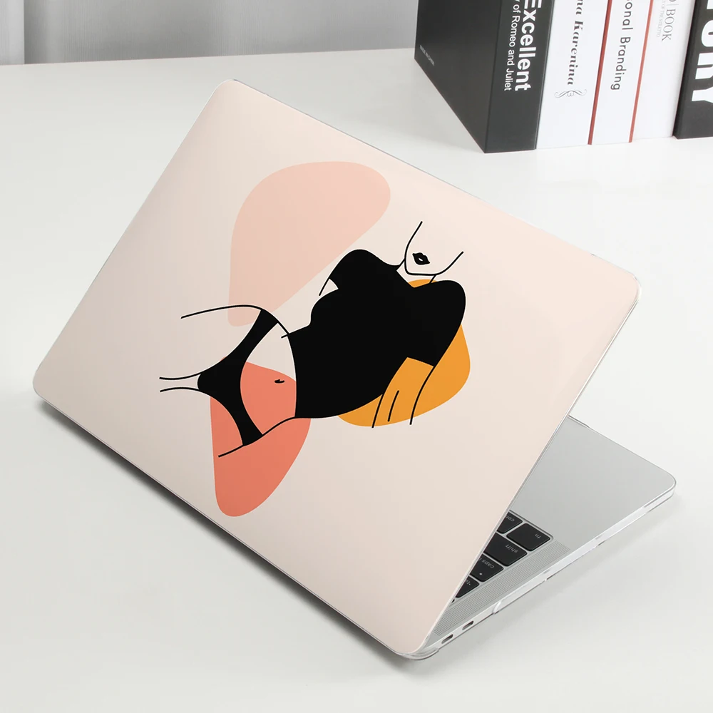 3D Printing Abstract Lines Woman Case For Macbook Air 13 A2337 A2179 A2338 2020 M1 Chip Pro 12 11 15 A2289 Mac book Pro 16 A2141