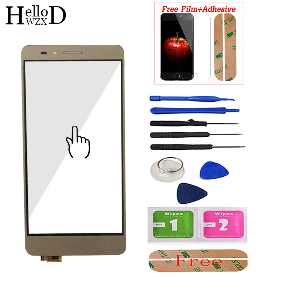 

Touch Screen Glass For Huawei Honor 5X Digitizer Panel Touch Screen Lens Sensor Touchscreen Front Glass Protector Film Adhesive