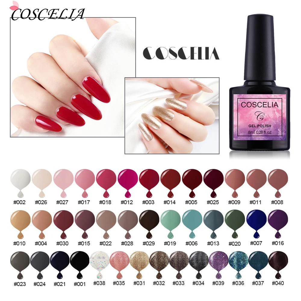 

40PC Gel Nail Polish Set 8ml Gel Polish Nail Kit UV Gel Set For Gel Varnish Manicure Set Uv For Nail Art Uv Gel Nail Polish