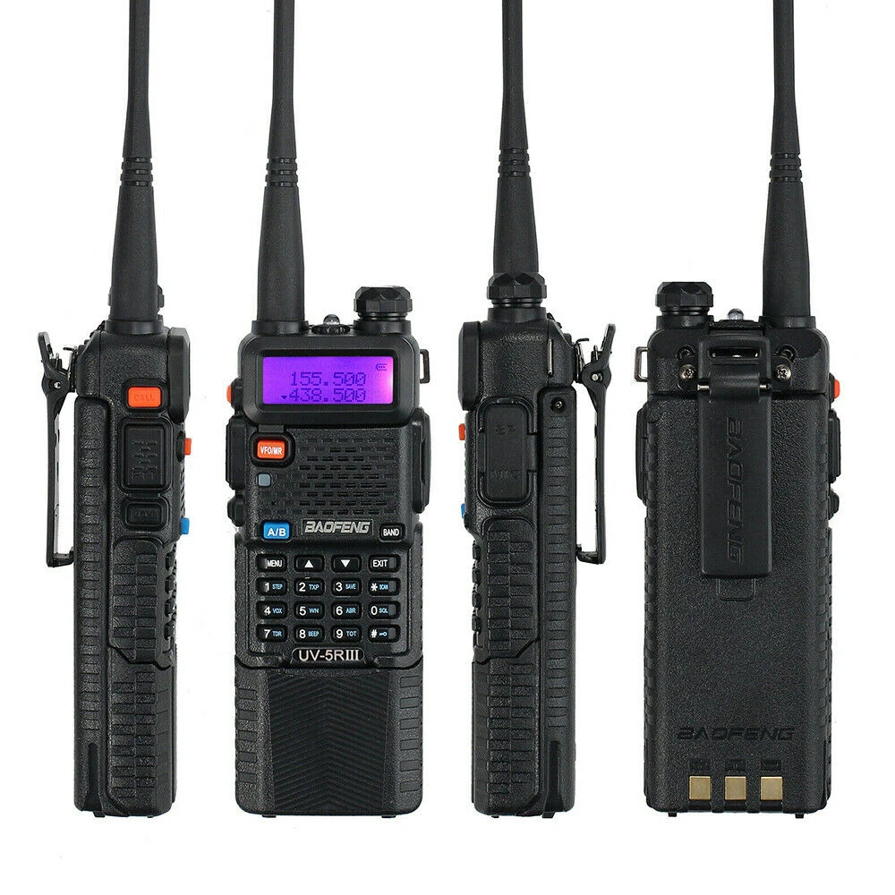 BAOFENG UV-5R III Tri-Band VHF/UHF 3800mAH Walkie Talkie + 47CM CS Tactical  Antenna