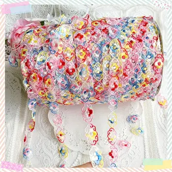 

Gradient color embroidered organza lace Motif