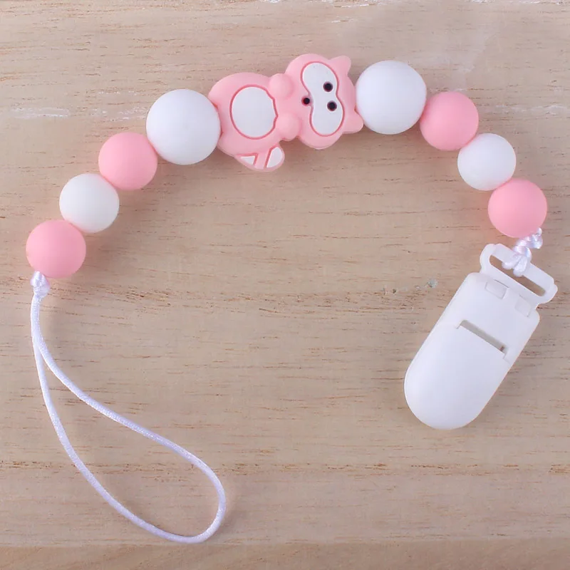 Baby Pacifier Chain Teether Bracelet Food Grade Silicone Chew Pacifier Rope Teething Necklace Pacifier Clip Accesories