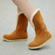 Большой размер 43; теплая прогулочная обувь на меху без застежки; женские зимние ботинки; женские кроссовки; женские ботинки до середины икры на платформе; Уличная обувь