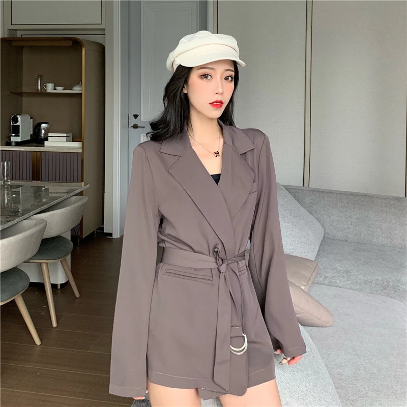 8007# осеннее и зимнее женское платье Цена нетто Hong Kong модный приталенный костюм пальто