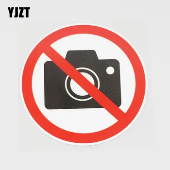 

YJZT 12CMX12CM Photography Is Forbidden Here PVC Decal Car Sticker Camera 11B-0059