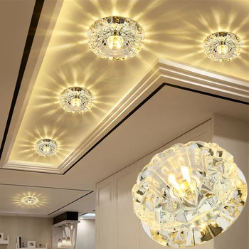 

Ceiling Lamp Crystal LED Ceiling Lights For Living Room Bedroom Lampada Led Luminaria De Teto Plafonnier Plafondlamp 3W 5W Color