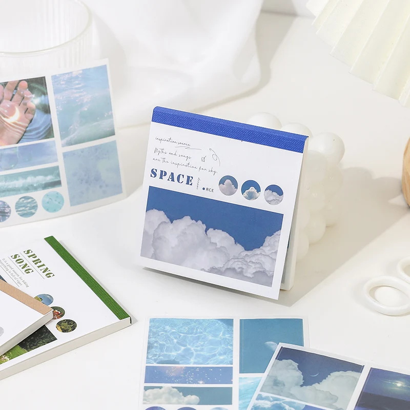 50 Sheets Aesthetic Washi Sticker Book Set 2