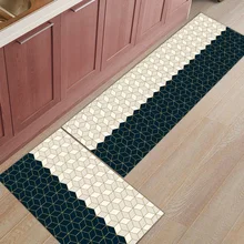 2 шт. Коврики для кухни Современные Геометрические сетчатые коврики для входного пути ванная комната Гостиная дверные коврики домашний декор