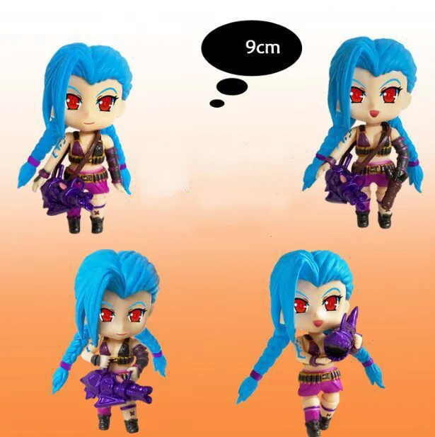 

9cm Lol Jinx League Of Legends Nendoroid Assembly Actions Figures Face Change Pvc Figurine Anime Colection Toys Child Gifts